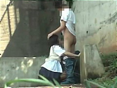 amateur, asian, blowjob, hidden, homemade, outdoor, public, schoolgirl, panties, fingering