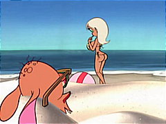 anime, beach, bikini, cartoon, funny, hentai, tight, tits, big, teasing