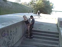 blonde, blowjob, lick, oral, outdoor, public, sex, fucking