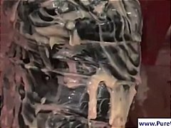 dirty, wet, sexy, messy, paint, covering, fetish wam