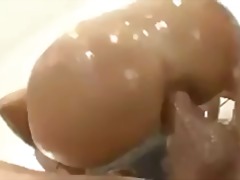 Chanel Preston, anal, big cock, big ass, brunette, hardcore, oil, stockings, doggystyle, riding, fishnets