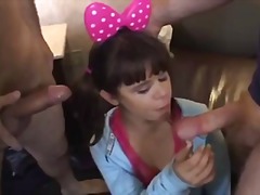 anal, blowjob, deepthroat, hardcore, mmf, pigtails, pornstar, teen, threesome, doggystyle