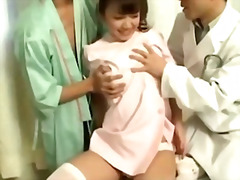 asian, doctor, japanese, threesome, uniform, stockings, japan, nurses