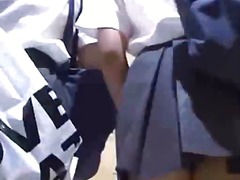 asian, ass, japanese, public, spy, uniform, upskirt, voyeur, panties, outdoors