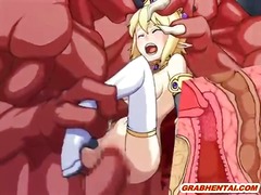 cock, cute, hentai, caught, dick, fucking, animation, monster