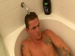 gay, hunk, masturbation, solo, tattoo
