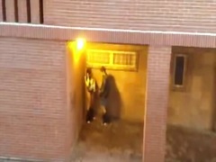 couple, naughty, spy, fucking, outdoors